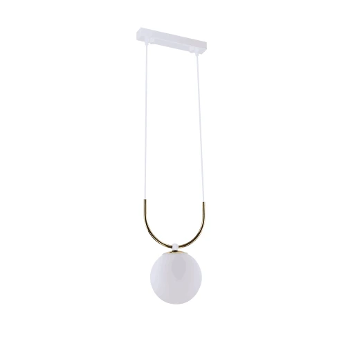 Lampa wisząca Balos - Mosiądz polerowany-biała 8163 (Amplex) Antigo