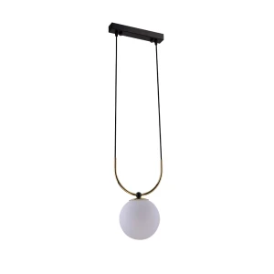 Lampa wisząca Balos - Mosiądz polerowany-czarna 8162 (Amplex) Antigo