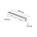 Spot magnetyczny Komatsu dot - Biały (220 mm) 48V 12W 960lm 4000K 6646 (Shilo) Antigo