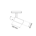 Spot magnetyczny Komassa (system Komatsu) - Biały - 48V 7W 560lm (45 mm) 4000K 6642 (Shilo) Antigo