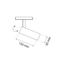 Spot magnetyczny Komassa (system Komatsu) - Czarny - 48V 15W 1200lm (55 mm) 3000K 6624 (Shilo) Antigo