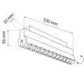 Spot magnetyczny Komatsu dot move 2 - Czarny - 48V 12W 1260lm (230 mm) 3000K 6599 (Shilo) Antigo