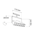 Spot magnetyczny Komatsu dot move - Czarny - 48V 6W 480lm (112 mm) 4000K 6597 (Shilo) Antigo