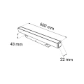 Oprawa na szynoprzewód magnetyczny KOMATSU 60cm czarny 6546 barwa neutralna 4000K SHILO