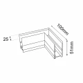 Łącznik "L" natynkowy do szynoprzewodu magnetycznego KOMATSU czarny 6517 SHILO