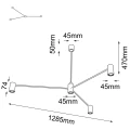 Lampa wisząca 3xGu10 DAKATA czarna 5648 SHILO