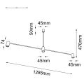 Lampa wisząca 2xGu10 DAKATA czarna 5634 SHILO
