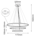 Lampa wisząca czarna AGARI MULTI barwa ciepła 3000K 5430 SHILO
