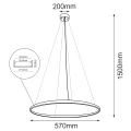 Lampa wisząca AGARI 57cm czarna 5322 barwa neutralna 4000K SHILO