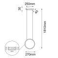 Lampa wisząca AGARO czarna 5307 4000K Shilo