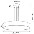 lampa zwieszana Kengo - 800 mm - czarny - 5238 - Antigo