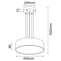 lampa zwieszana Kengo - 400 mm - czarny - 5232 - Antigo
