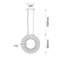Lampa wisząca NEXO Z1 czerwona terakota - średnica 50 cm - 4000K 5226 ANTIGO