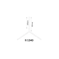 Lampa wisząca TRIKAL Z mosiądz patyna mat - średnica 134 cm - 3000K 5220 ANTIGO