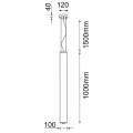 Lampa wisząca MEREZI 1 mosiądz patyna mat - 3000K 5216 ANTIGO