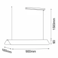 Lampa wisząca Agrola Z - Czarna (900 mm) 3000K 5206 (Shilo) Antigo