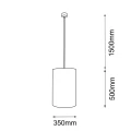 Lampa wisząca Lamego I Z - Beżowa (350 mm) 5192 (Shilo) Antigo