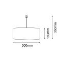 Lampa wisząca Lamego O Z - Czarna (500 mmm) 5184 (Shilo) Antigo