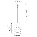Lampa wisząca Mahaka 1 - Czarna (260 mm) 5172 (Shilo) Antigo