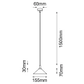 Lampa wisząca no. Ai - Biała (155 mm) 5167 (Shilo) Antigo