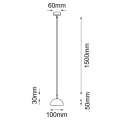 Lampa wisząca no. Di - Czarna (100 mm) 5160 (Shilo) Antigo