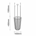 Lampa wisząca no. moon I Z - Platyna mat (400 mm) 5146 (Shilo) Antigo