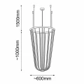 Lampa wisząca no. moon A Z - Platyna mat (600 mm) 5144 (Shilo) Antigo
