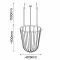 Lampa wisząca no. moon O Z - Platyna mat (800 mm) 5142 (Shilo) Antigo
