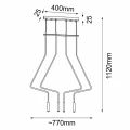 Lampa wisząca no. Vi 4 - Czarna (1120 mm) 5141 (Shilo) Antigo