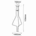 Lampa wisząca no. Vi 3 - Czarna (1154 mm) 5140 (Shilo) Antigo