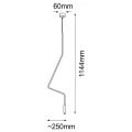 Lampa wisząca no. Vi 1 - Czarna (1144 mm) 5139 (Shilo) Antigo