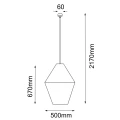 Lampa wisząca Hagata 2 - Beżowa (500 mm) 5128 (Shilo) Antigo