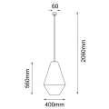 Lampa wisząca Hagata 1 - Beżowa (400 mm) 5127 (Shilo) Antigo