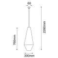 Lampa wisząca Hagata 3 - Szara (300 mm) 5126 (Shilo) Antigo