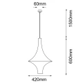 Lampa wisząca Alda M - Beżowa (420 mm) 5118 (Shilo) Antigo