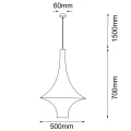 Lampa wisząca Alda L - Czarna (500 mm) 5113 (Shilo) Antigo