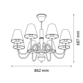 Lampa wisząca Deria - Platyna (862 mm) 5099 (Amplex) Antigo