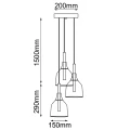 Lampa wisząca Botor O 3 - Czarna (200 mm) 5097 (Shilo) Antigo