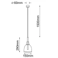 Lampa wisząca Botor 1 - Czarna (150 mm) 5095 (Shilo) Antigo
