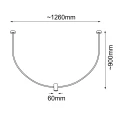 Lampa wisząca no. C - Platyna mat (1260 mm) 5084 (Shilo) Antigo