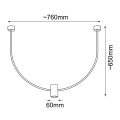 Lampa wisząca no. C - Platyna mat (760 mm) 5082 (Shilo) Antigo