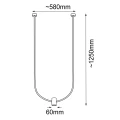 Lampa wisząca no. C - Platyna mat (580 mm) 5081 (Shilo) Antigo
