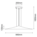 Lampa wisząca Brito 94 - Platyna mat (940 mm) 5069 (Shilo) Antigo