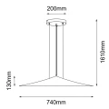 Lampa wisząca Brito 74 - Platyna mat (740 mm) 5068 (Shilo) Antigo