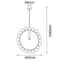 Lampa wisząca no. O - Platyna mat (420 mm) 5061 (Shilo) Antigo
