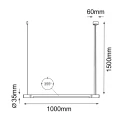 Lampa wisząca Ibara Z - Czarna (1000 mm) 5053 (Shilo) Antigo
