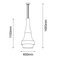 Lampa wisząca Dota I - Czarna (400 mm) 3000K 5036 (Amplex) Antigo