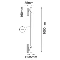 Kinkiet Ibara K2 - Czarny (1000 mm) 4005 (Shilo) Antigo