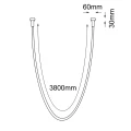 Lampa wisząca podtynkowa Hebi 386cm 3000K LED 38W 3022 Shilo