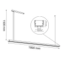 Lampa wisząca Hiate Line - Czarna (1800 mm) 4000K 1858 (Shilo) Antigo